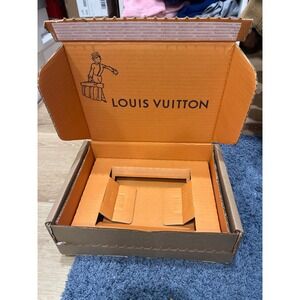 Louis Vuitton Shipping Box Orange Interior Bellhop Logo Cardboard Storage Box
